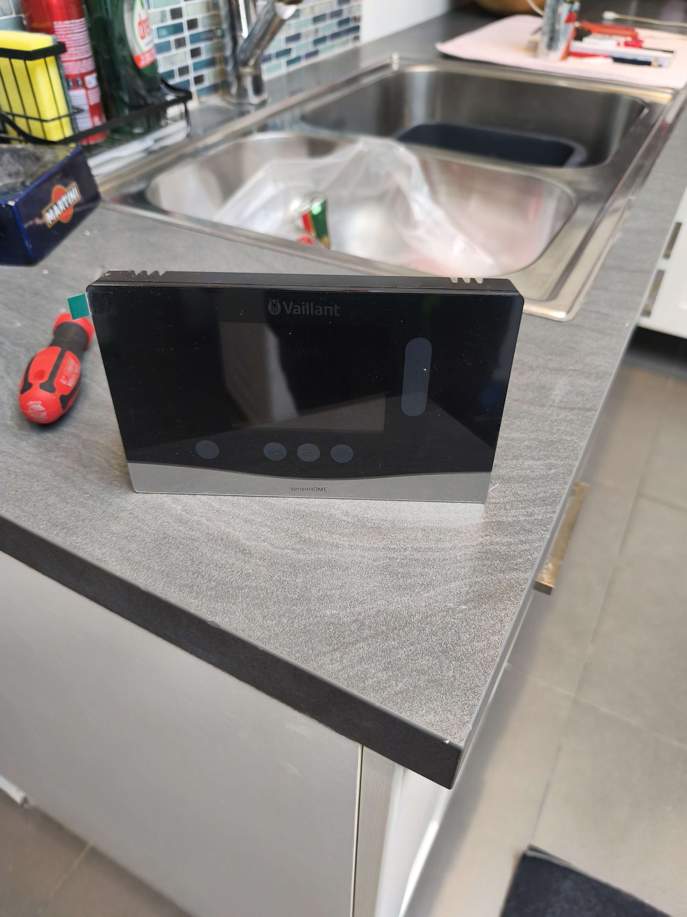 Draadloze, verplaatsbare Vaillant-thermostaat bij de nieuwe installatie